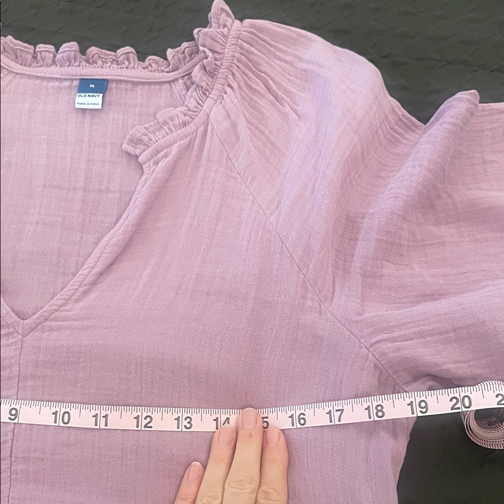 Old Navy Mauve Ruffle-Trim Mini Dress - Picture 10 of 11